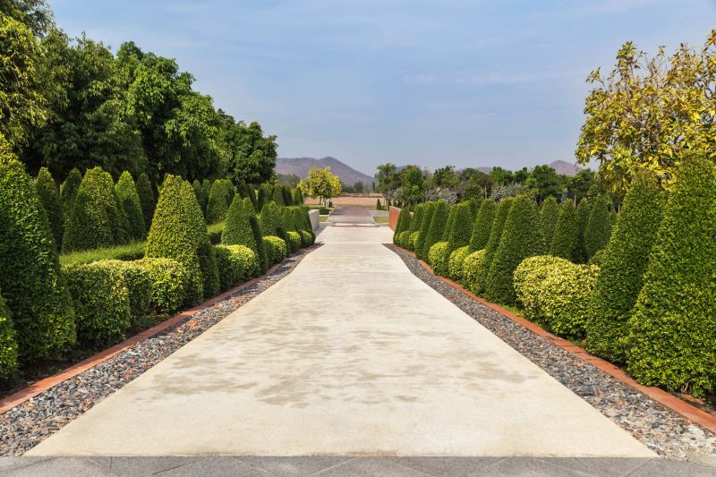 Landscaped Garden with Trimmed Shrubs